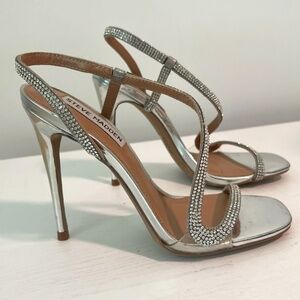 Steve Madden Rhinestone Silver Noelle stilettos sz 6